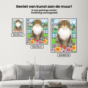Diamond Painting - Lente Maine Coon