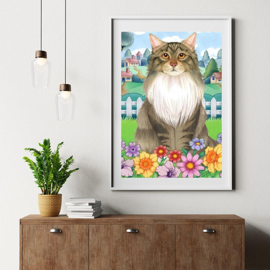 Diamond Painting - Lente Maine Coon