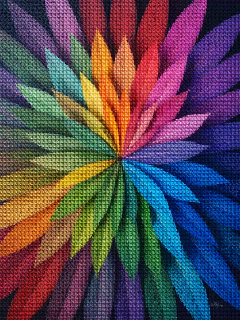 Diamond Painting - Levendige bladerenuitbarsting - Mandala's
