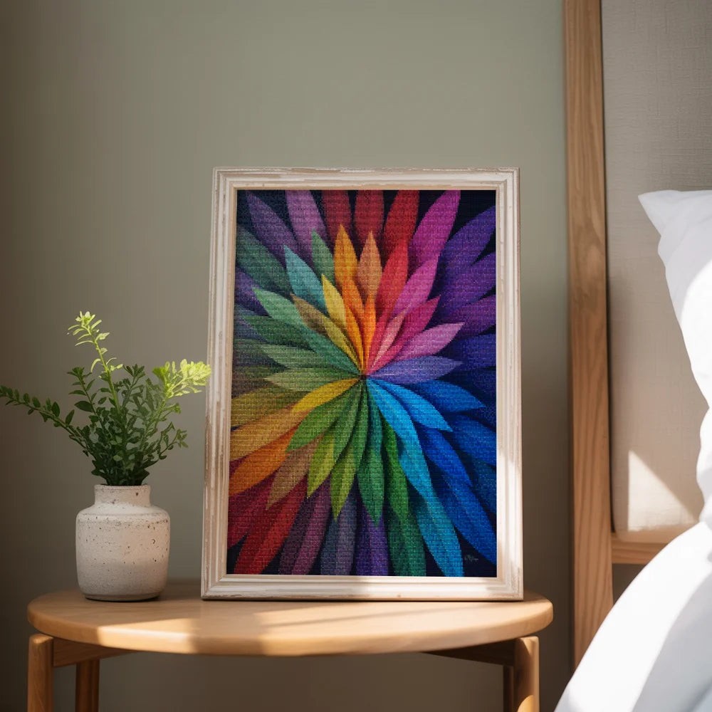 Diamond Painting - Levendige bladerenuitbarsting - Mandala's
