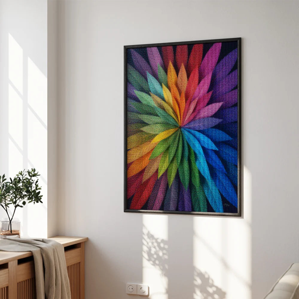 Diamond Painting - Levendige bladerenuitbarsting - Mandala's