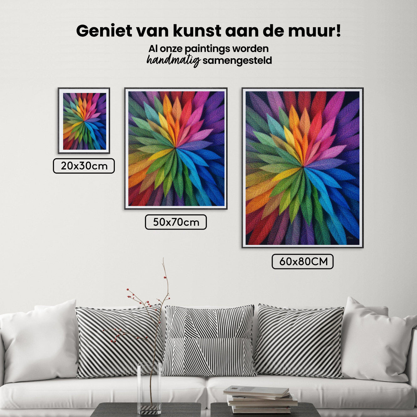 Diamond Painting - Levendige bladerenuitbarsting - Mandala's