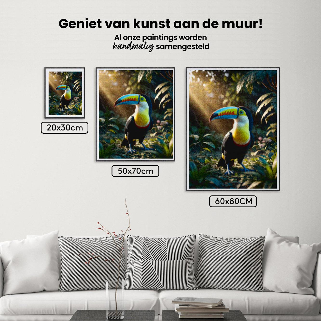 Diamond Painting - Levendige toekan in een regenwoud