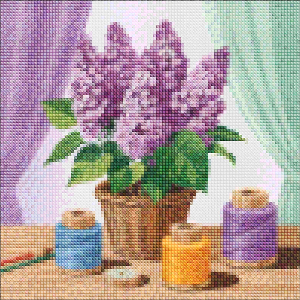 Mini Diamond Painting - Lila draad