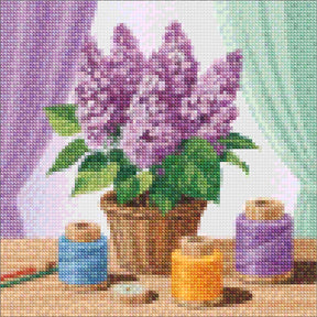 Mini Diamond Painting - Lila draad