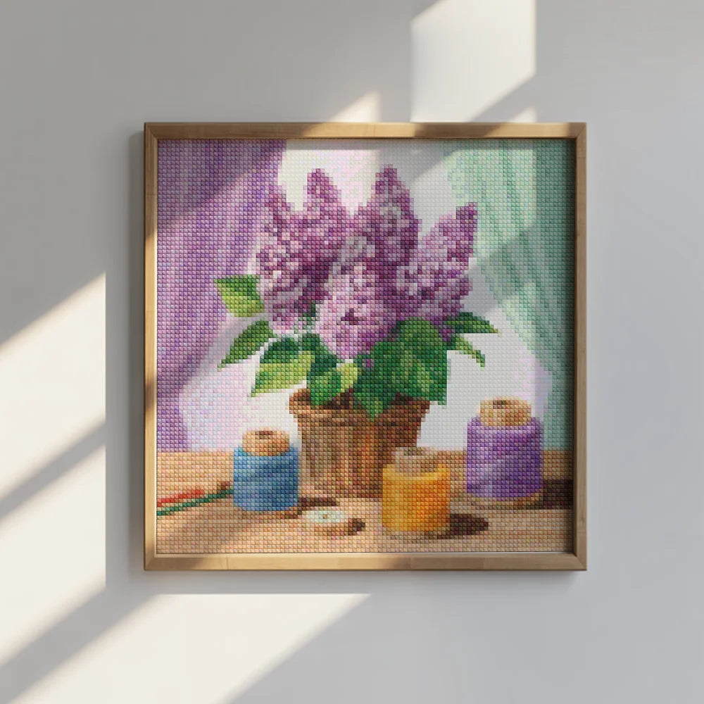 Mini Diamond Painting - Lila draad