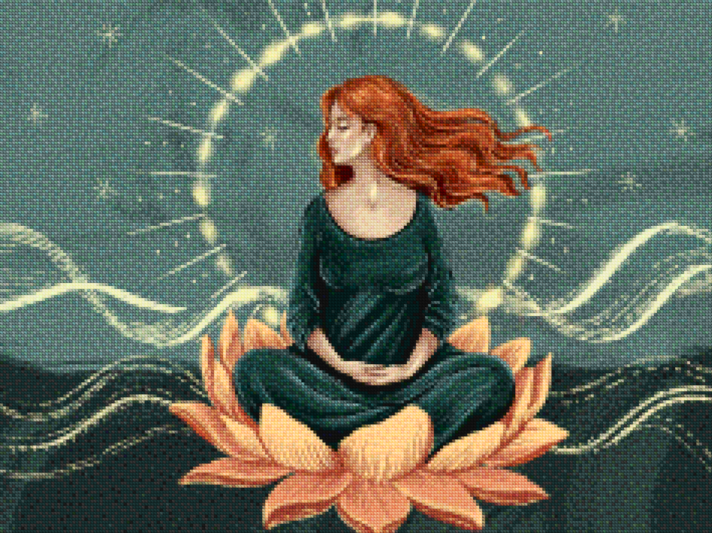 Diamond Painting - Lotus in de sterren