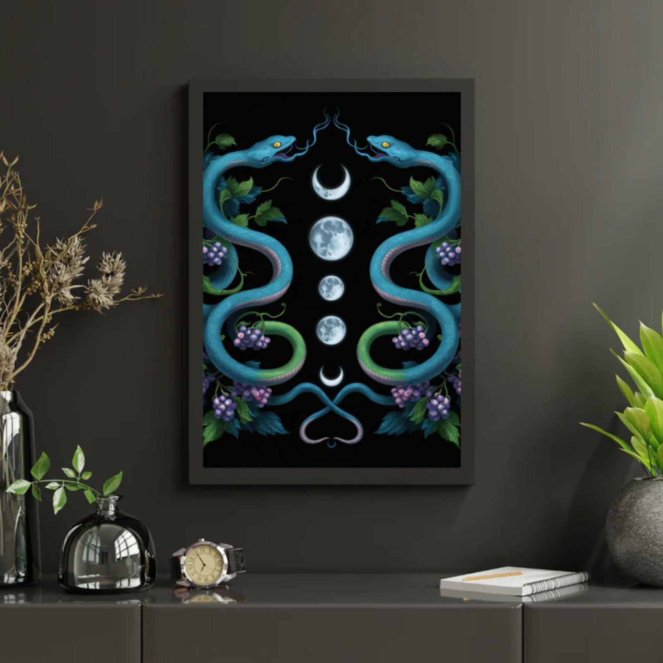 Diamond Painting -  Maanstanden van tweelingslangen
