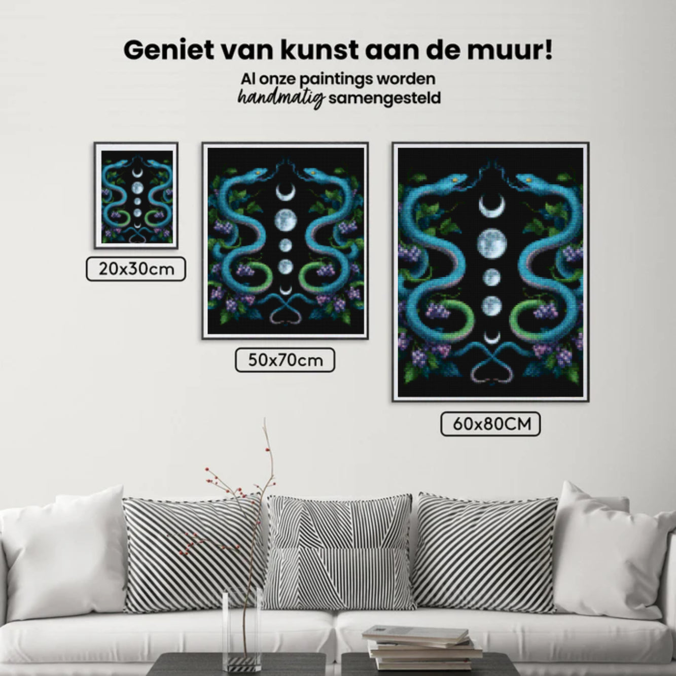 Diamond Painting -  Maanstanden van tweelingslangen