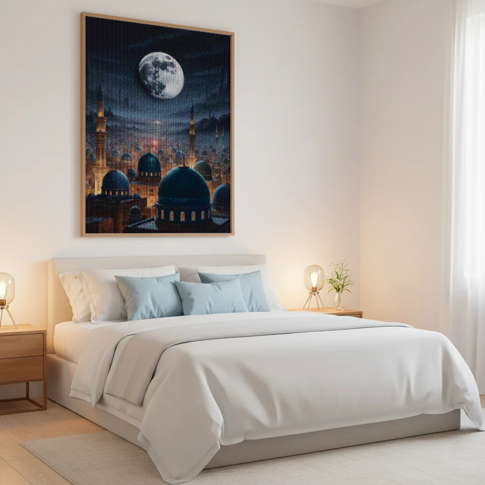 Diamond Painting - Maanverlichte Moskee Stad