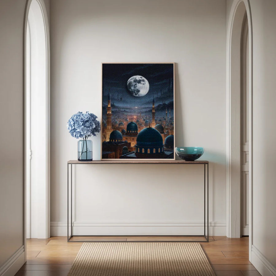 Diamond Painting - Maanverlichte Moskee Stad