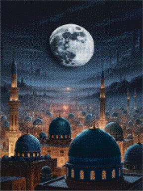 Diamond Painting - Maanverlichte Moskee Stad