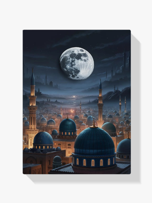 Diamond Painting - Maanverlichte Moskee Stad