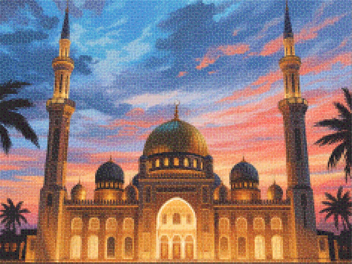 Diamond Painting - Majestueuze Moskee bij Zonsondergang
