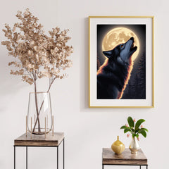 Diamond Painting - Majestueuze wolf huilend naar de maan