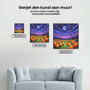 Diamond Painting - Middernacht pompoenenveld
