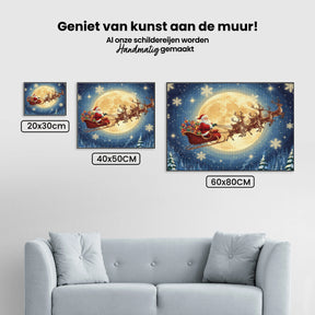 Diamond Painting - Middernachtelijke Reis van de Kerstman