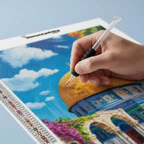 Diamond Painting - Moskee & Bloesems