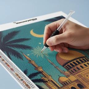 Diamond Painting - Moskee Vuurwerk