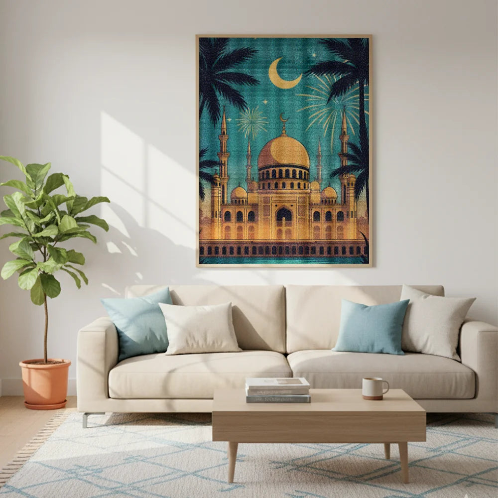 Diamond Painting - Moskee Vuurwerk