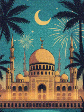 Diamond Painting - Moskee Vuurwerk