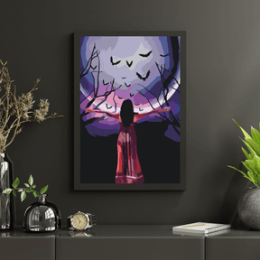 Diamond Painting - Mysterieuze vrouw onder de volle maan - SEOS Shop ®