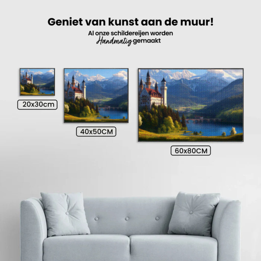 Diamond Painting -  Mystiek bergkasteel
