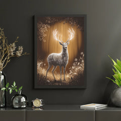 Diamond Painting - Mystiek hert met gloeiend gewei
