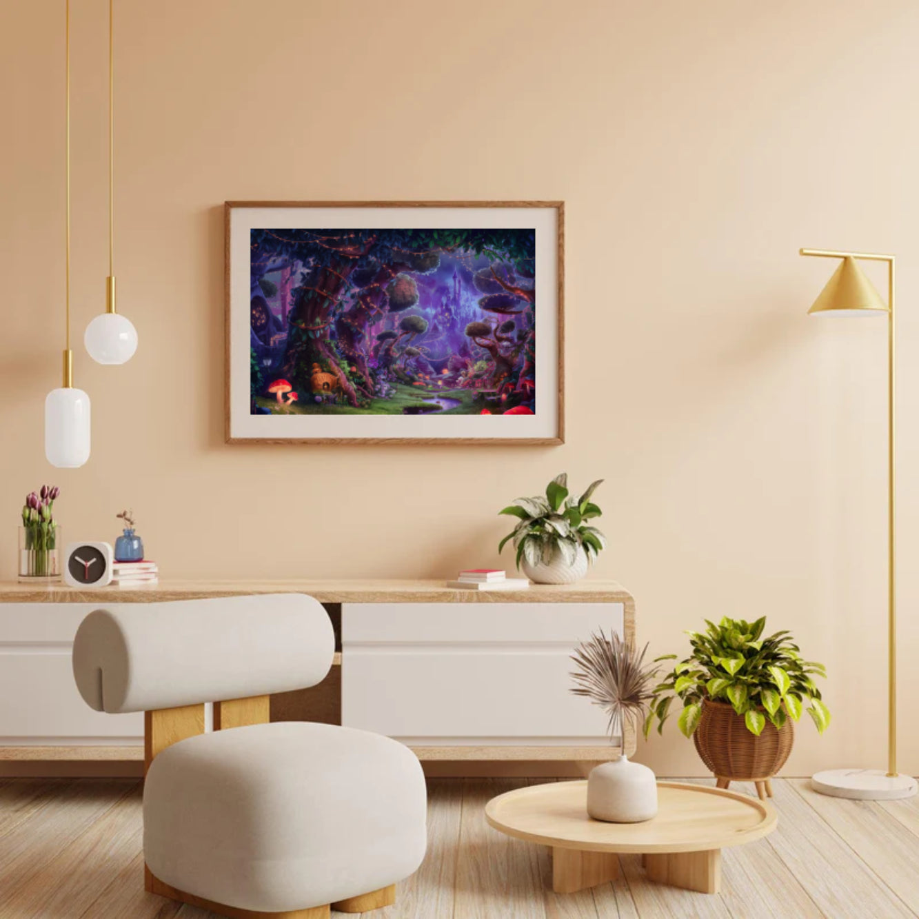 Diamond Painting -  Mystieke paddenstoelopen plek
