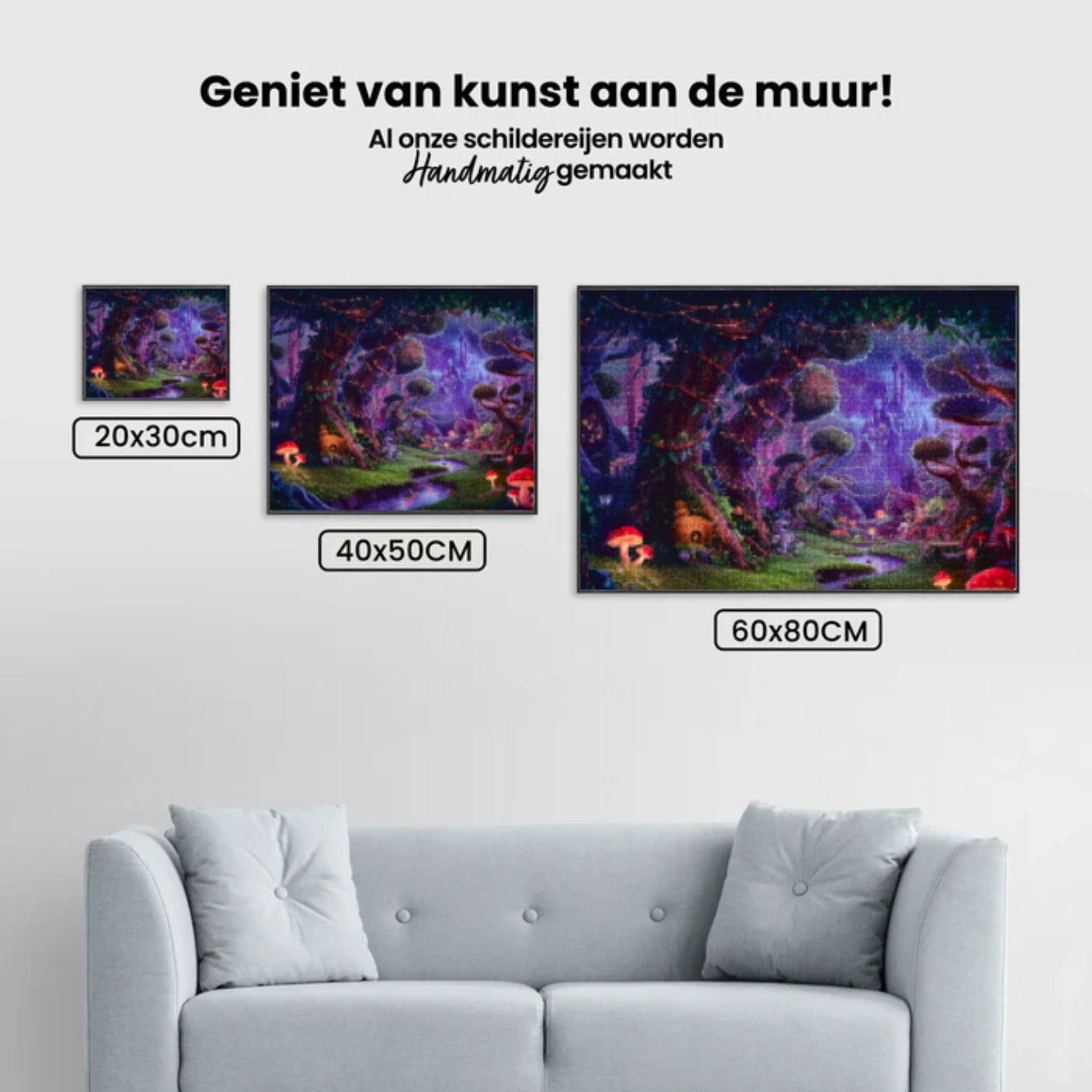 Diamond Painting -  Mystieke paddenstoelopen plek
