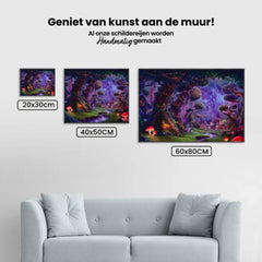 Diamond Painting -  Mystieke paddenstoelopen plek