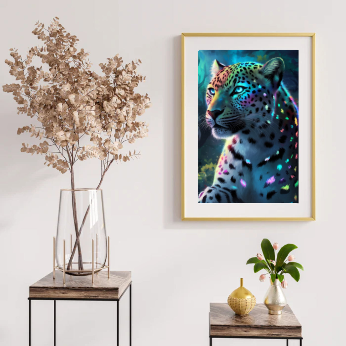 Diamond Painting -  Neon jungleluipaard