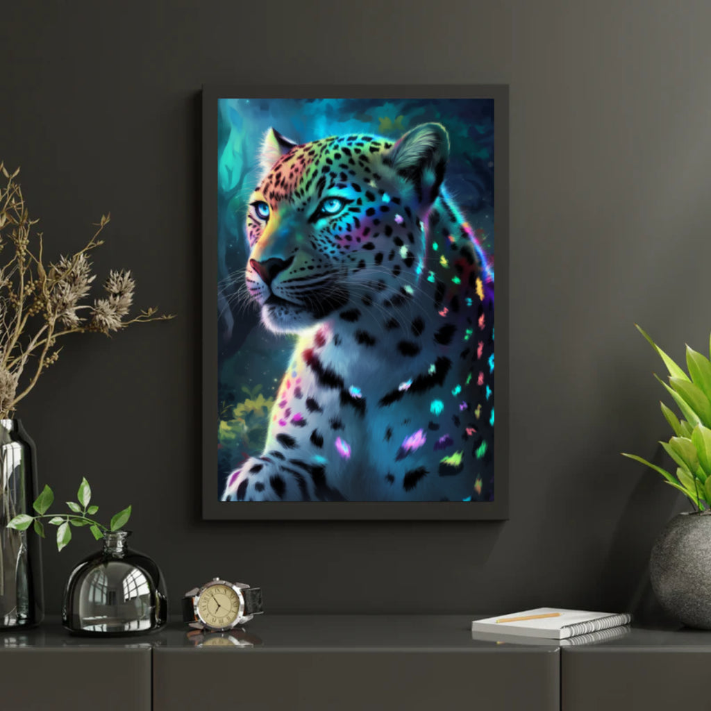 Diamond Painting -  Neon jungleluipaard