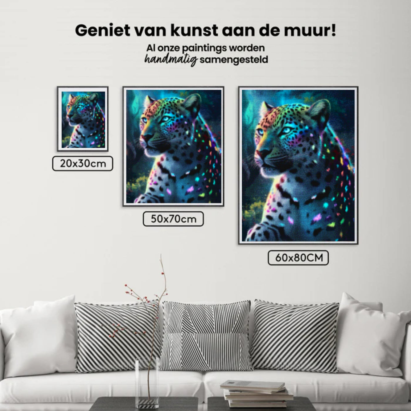 Diamond Painting -  Neon jungleluipaard