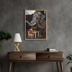 Diamond Painting - Olifant en muis spelen schaak - SEOS®