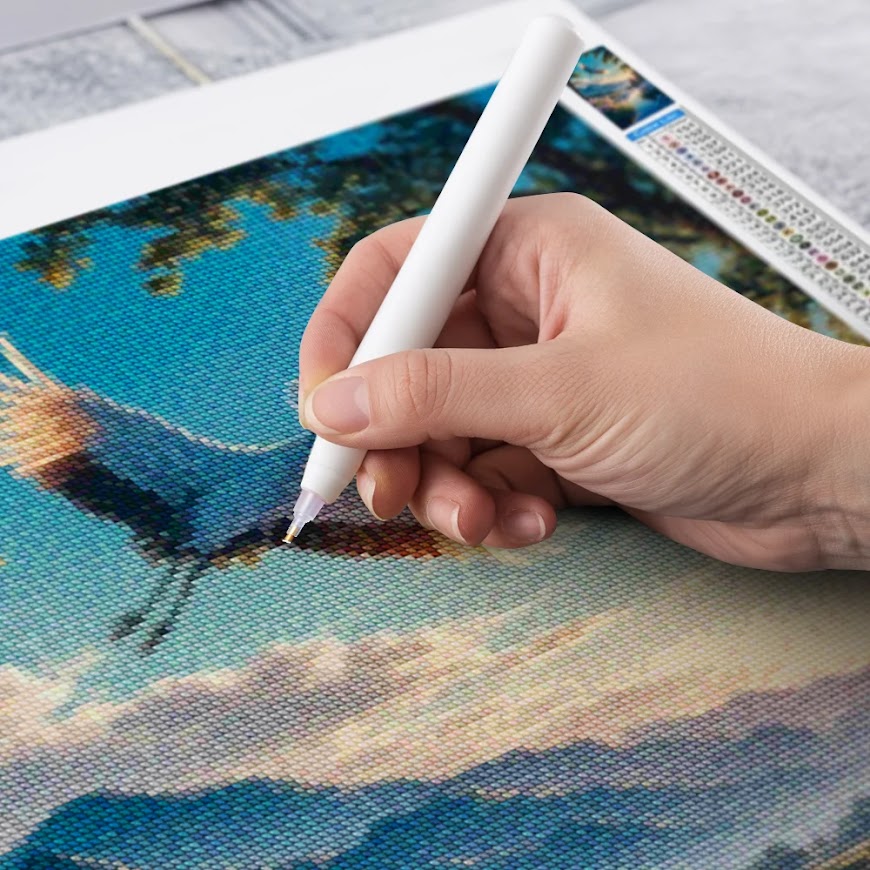 Diamond Painting - Onder de vlucht van de kraanvogel