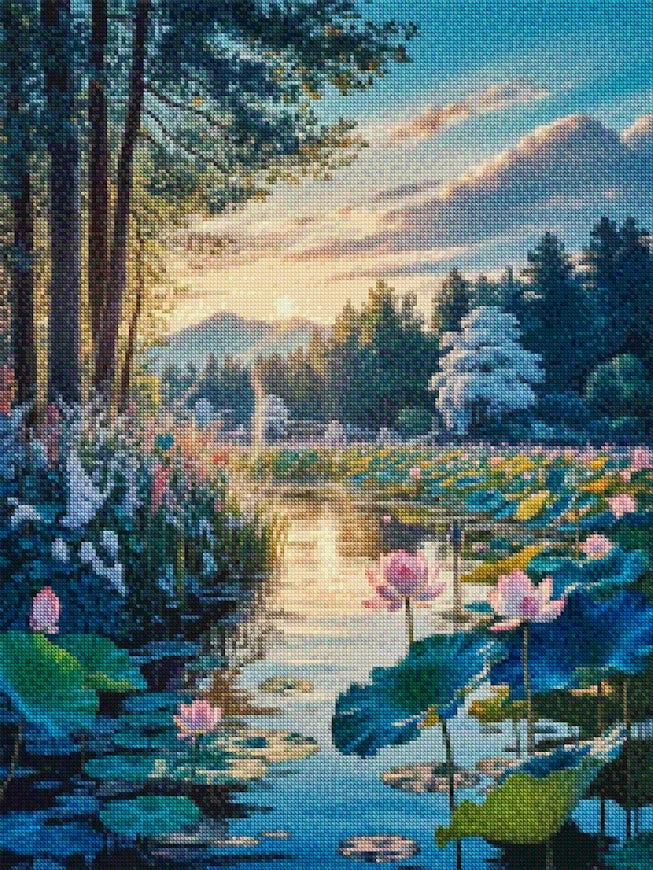 Diamond Painting - Ontwaken van de lotusvijver