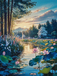 Diamond Painting - Ontwaken van de lotusvijver