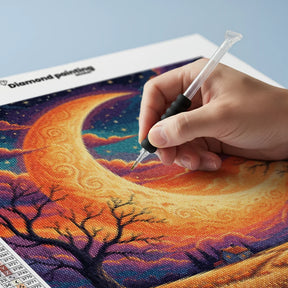Diamond Painting - Oogstmaan Gloed