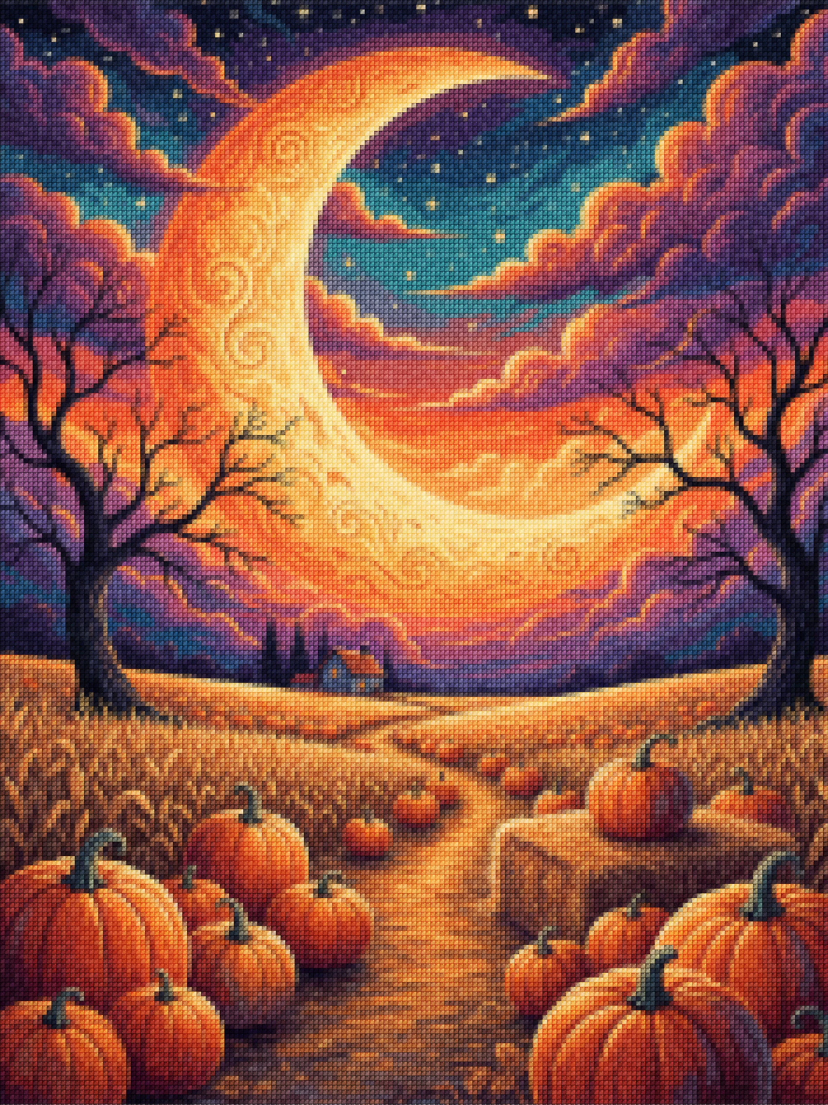 Diamond Painting - Oogstmaan Gloed