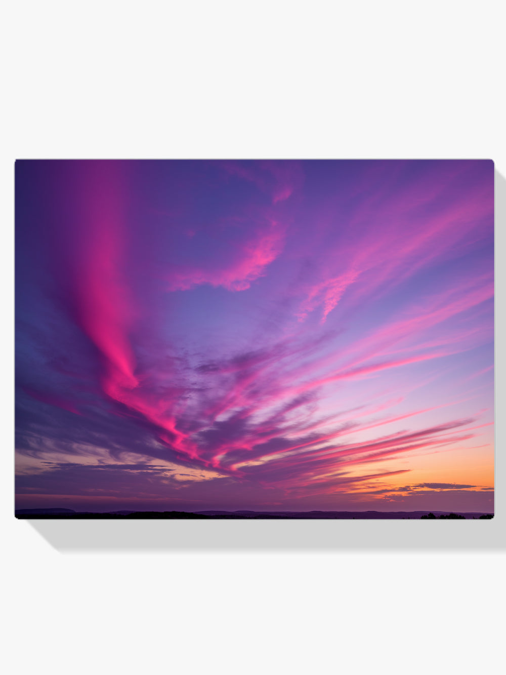 Diamond Painting - Paarse en roze wolken bij zonsondergang