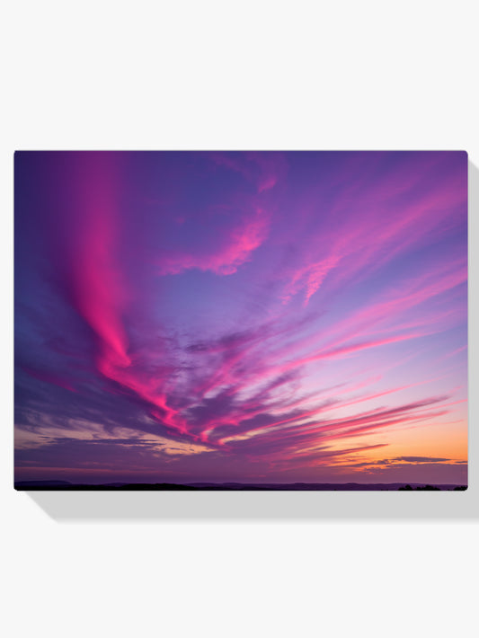 Diamond Painting - Paarse en roze wolken bij zonsondergang