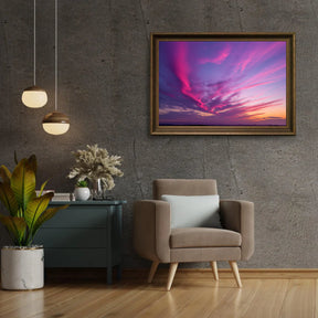 Diamond Painting - Paarse en roze wolken bij zonsondergang