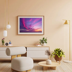 Diamond Painting - Paarse en roze wolken bij zonsondergang