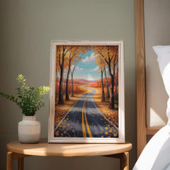 Diamond Painting - Pad door de gloed van de herfst