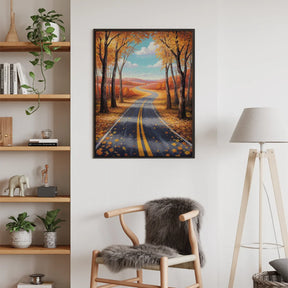 Diamond Painting - Pad door de gloed van de herfst