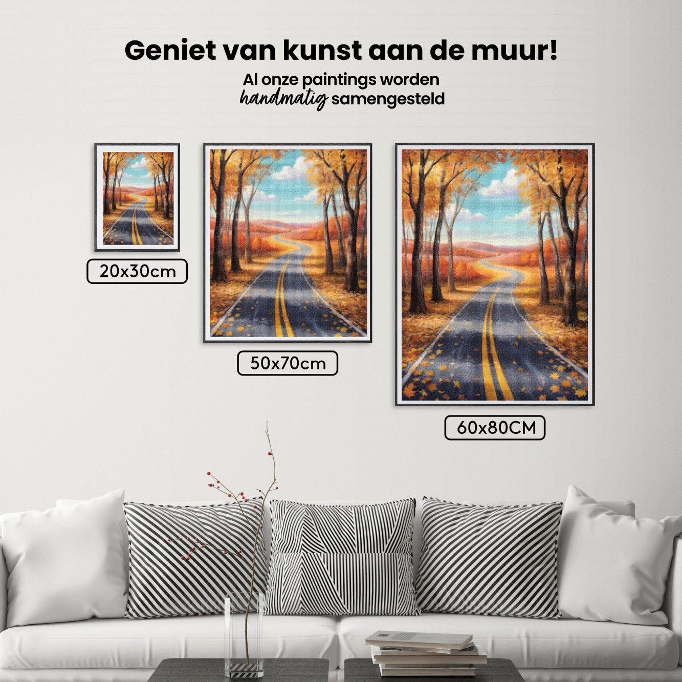 Diamond Painting - Pad door de gloed van de herfst