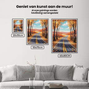 Diamond Painting - Pad door de gloed van de herfst