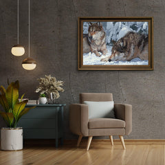 Diamond Painting - Peaceful Greys: Boeiende Wolf