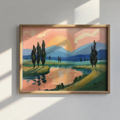 Diamond Painting - Perzik-geschilderde avonden